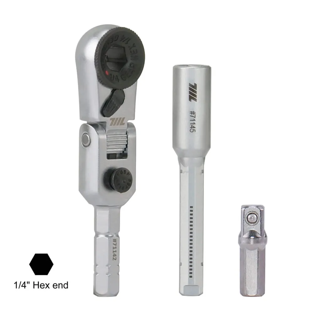 ¼-Zoll Flex Head EDC Ratschenschlüssel mit T-Griff