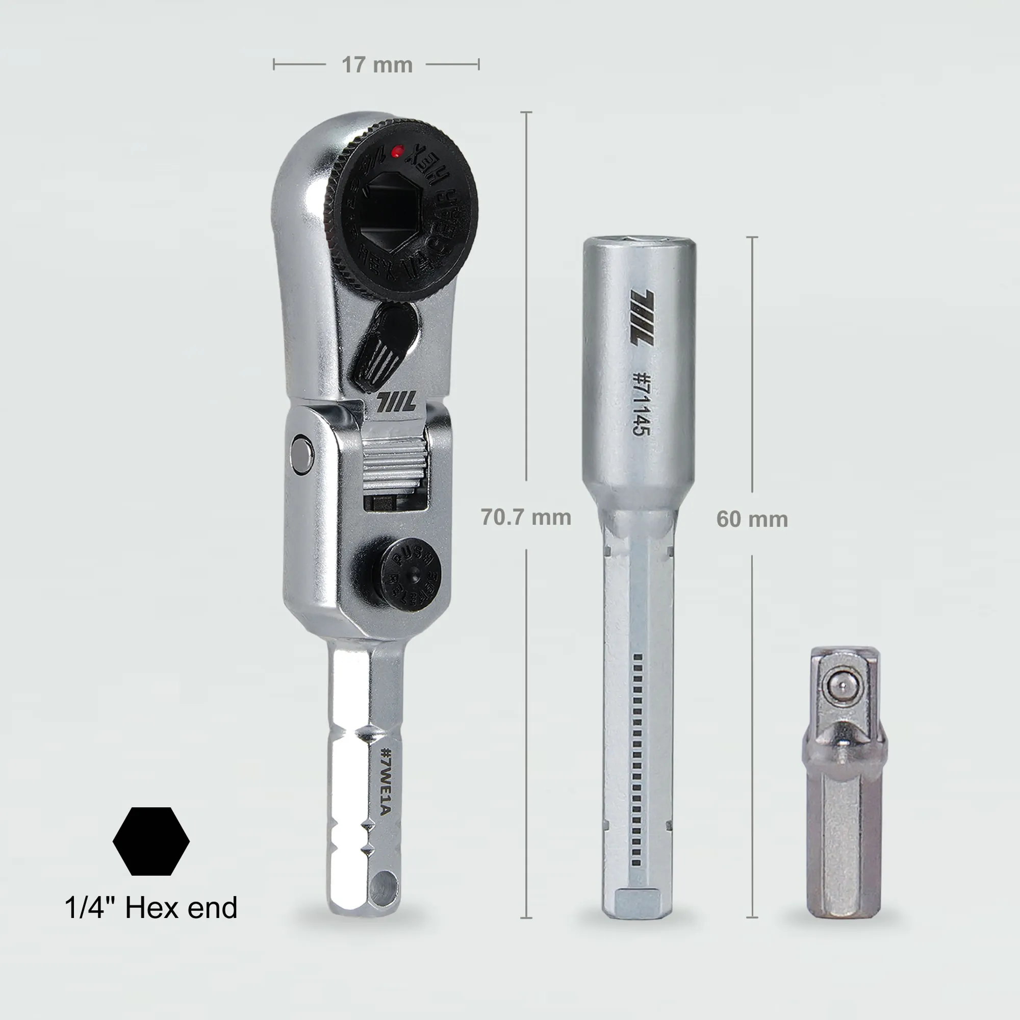711L 1-4Flex Head EDC Ratchet Wrench With T-Handle-2